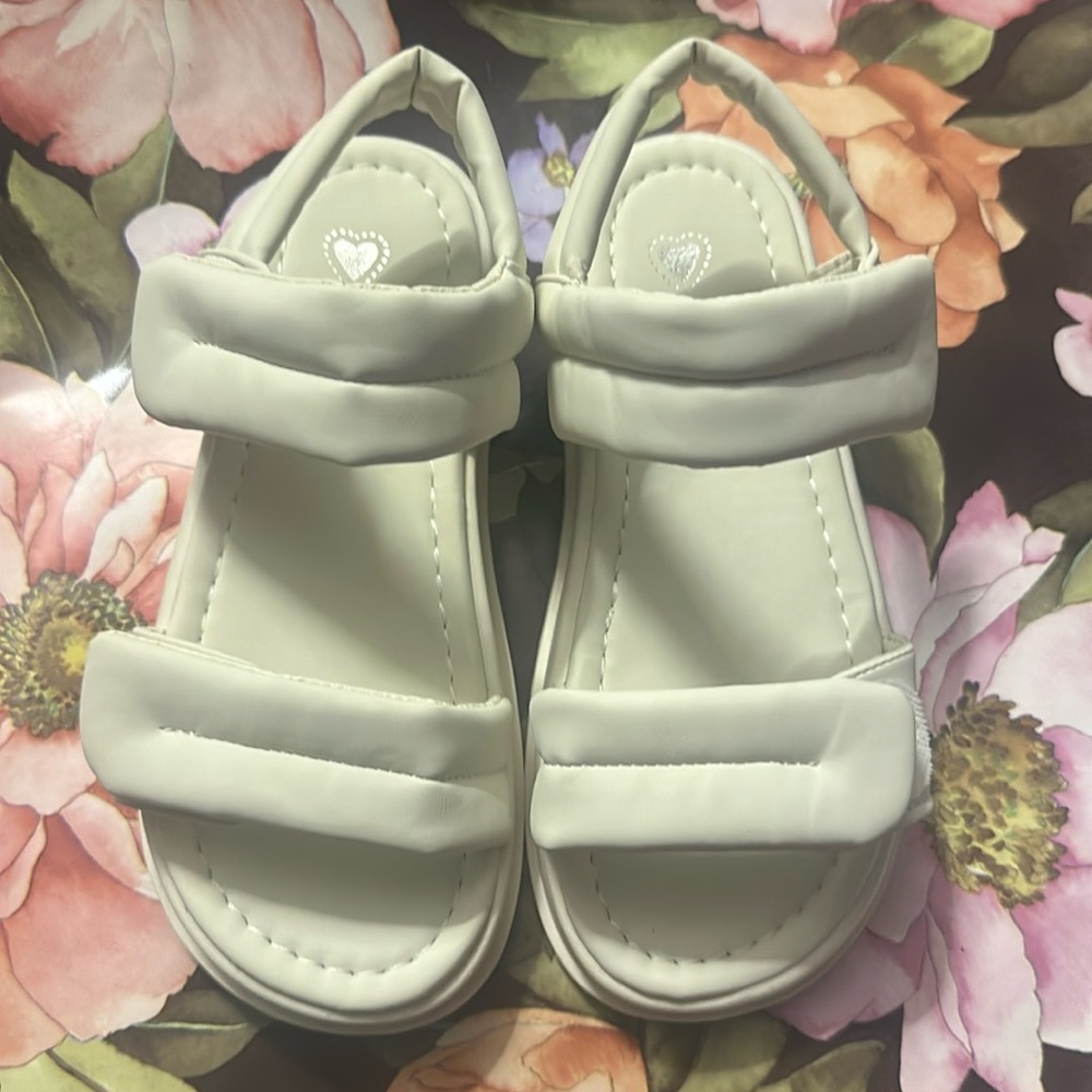 White girls velcro sandals